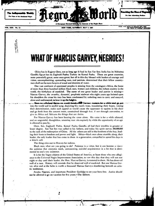 Front page, May 7, 1927