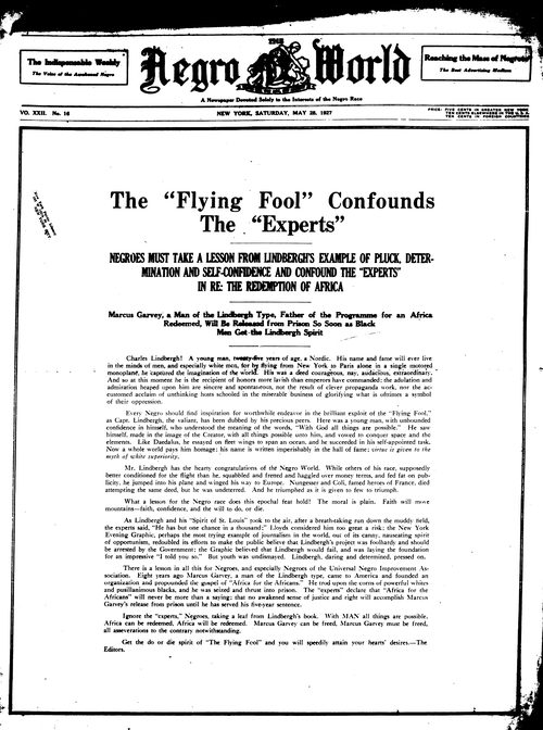 Front page, May 28, 1927
