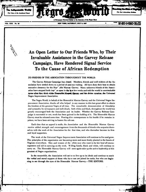 Front page, July 9, 1927