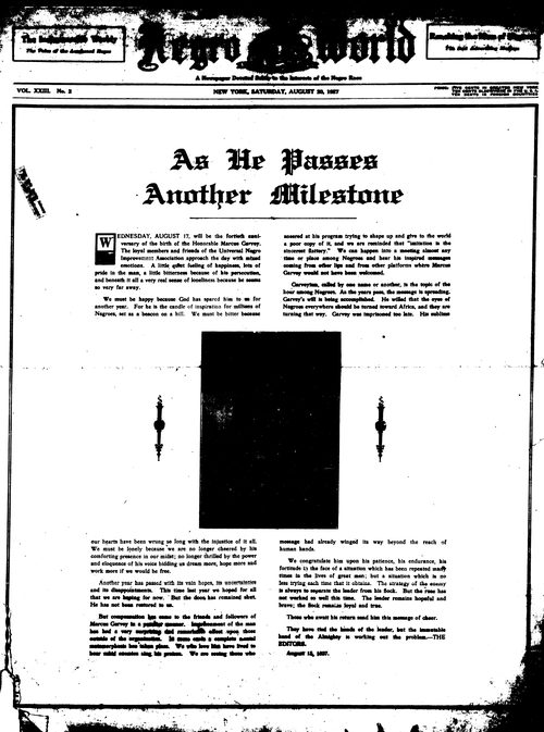 Front page, August 20, 1927