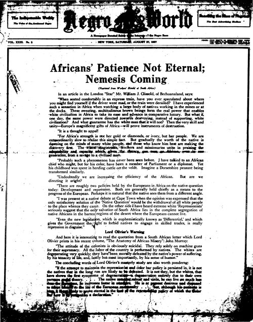 Front page, August 27, 1927