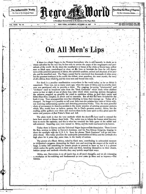 Front page, October 15, 1927