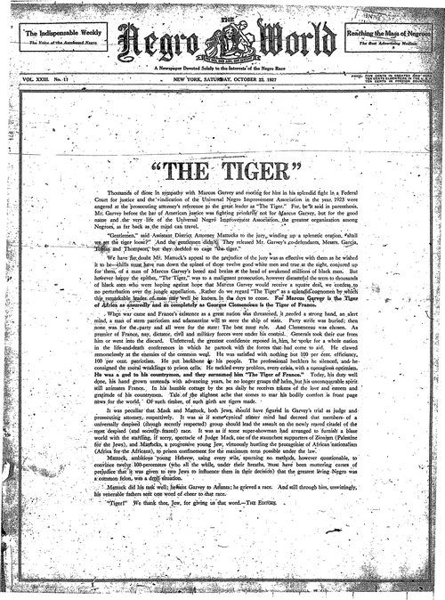 Front page, October 22, 1927