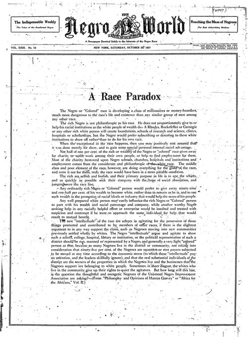 Front page, October 29, 1927