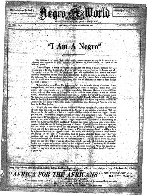Front page, November 19, 1927
