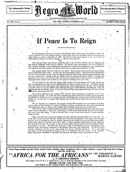 Front page, November 26, 1927
