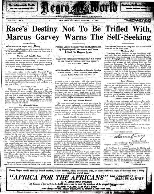 Front page, February 18, 1928