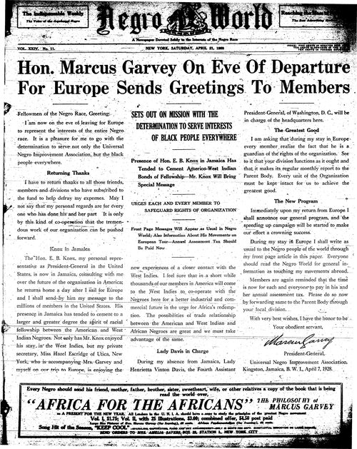 Front page, April 21, 1928