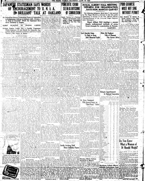 Front page, June 16, 1928