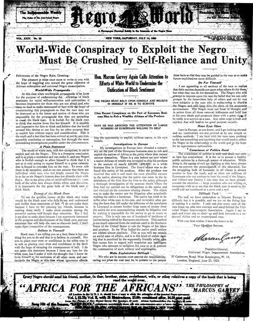 Front page, July 14, 1928