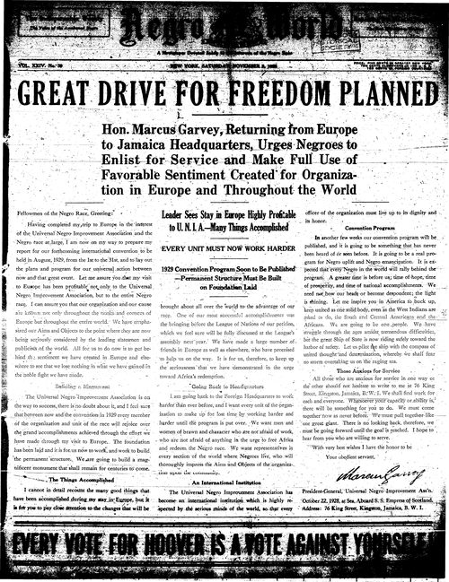 Front page, November 3, 1928