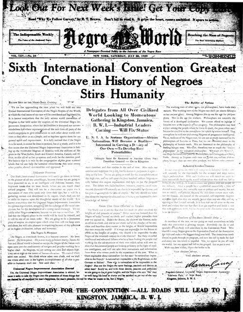 Front page, July 20, 1929