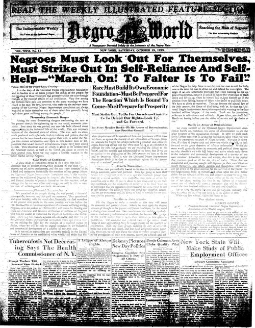 Front page, October 19, 1929