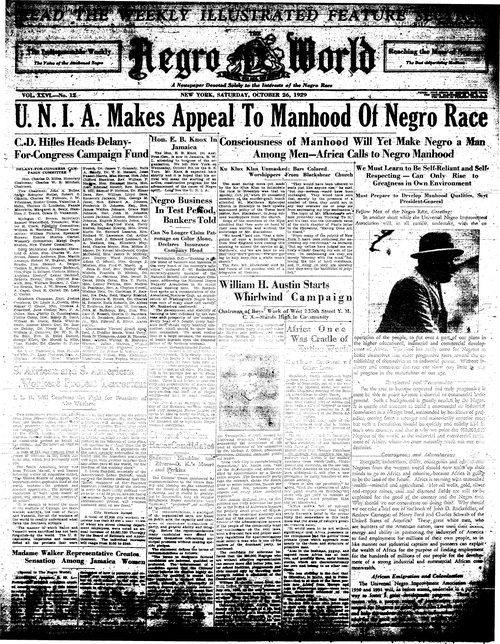 Front page, October 26, 1929