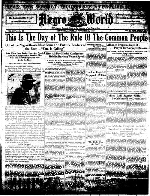 Front page, November 2, 1929