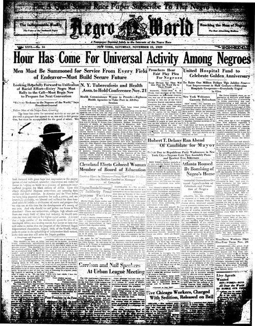 Front page, November 23, 1929