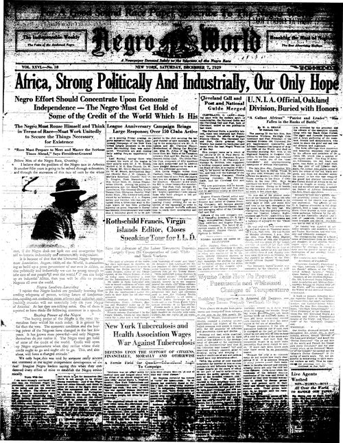 Front page, December 7, 1929