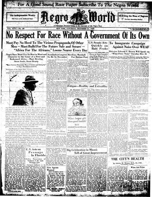 Front page, December 21, 1929