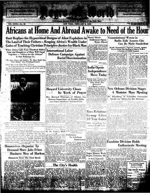 Front page, February 8, 1930