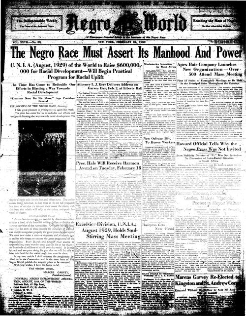 Front page, February 22, 1930