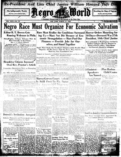 Front page, March 15, 1930