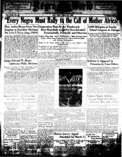 Front page, March 22, 1930
