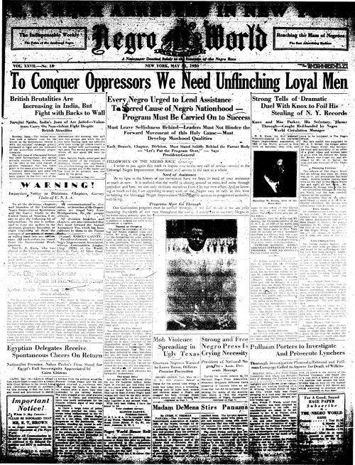 Front page, May 31, 1930
