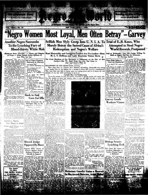 Front page, June 7, 1930