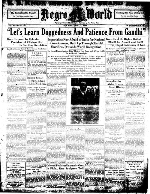 Front page, June 14, 1930
