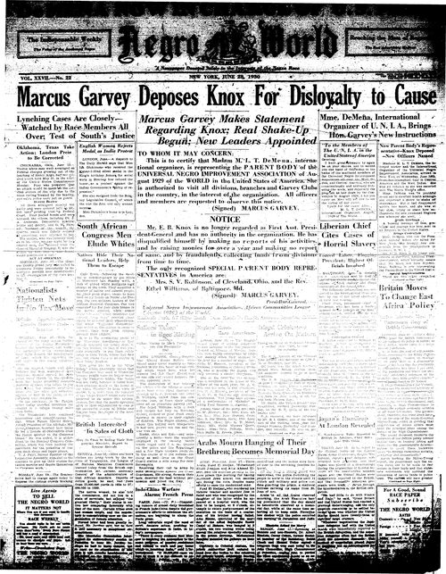 Front page, June 28, 1930
