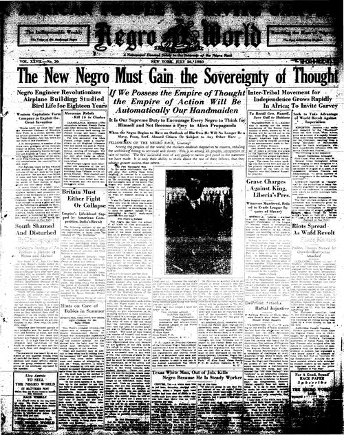Front page, July 26, 1930