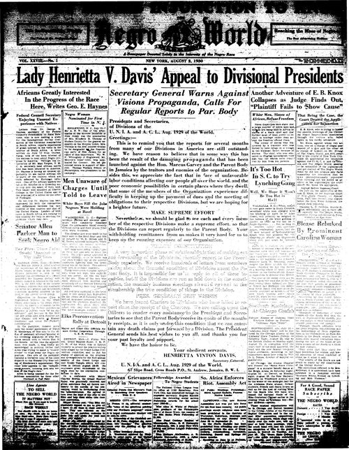 Front page, August 2, 1930