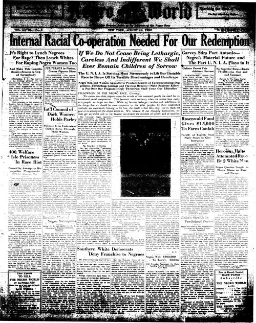 Front page, August 16, 1930