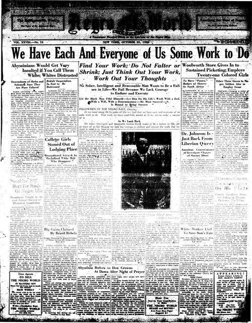 Front page, October 25, 1930