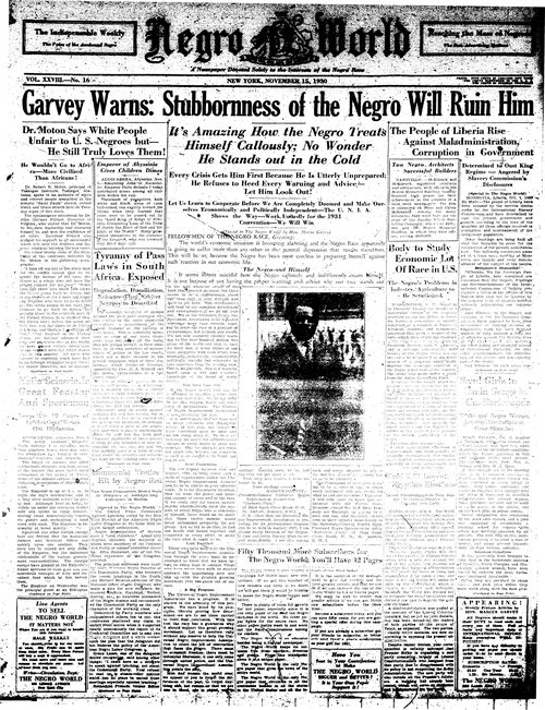Front page, November 15, 1930