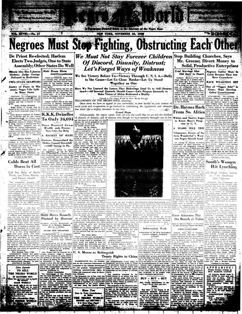 Front page, November 22, 1930