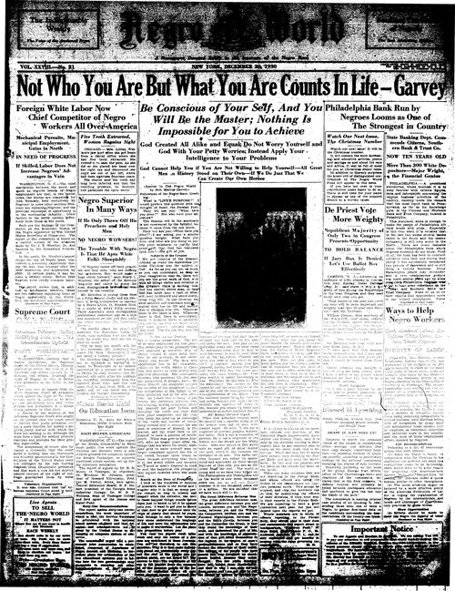 Front page, December 20, 1930