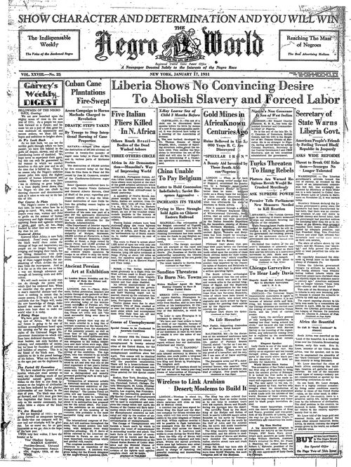 Front page, January 17, 1931