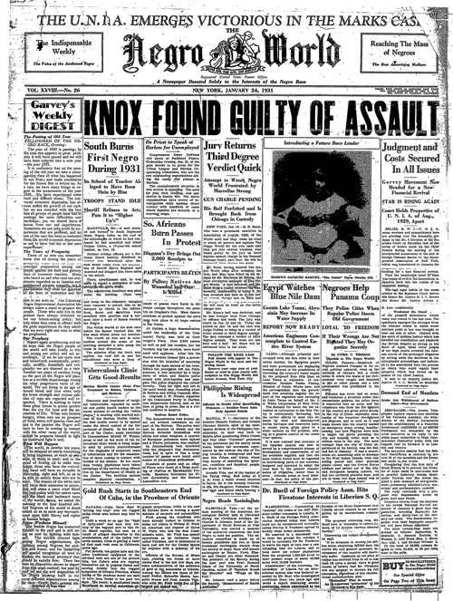 Front page, January 24, 1931