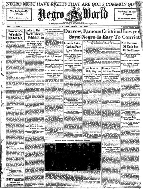 Front page, January 31, 1931