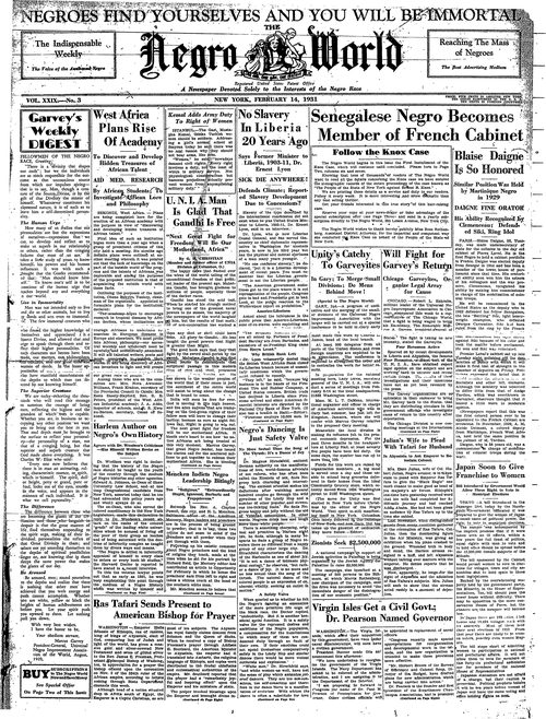 Front page, February 14, 1931