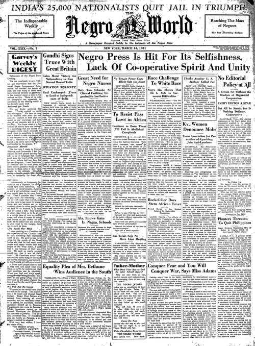 Front page, March 14, 1931