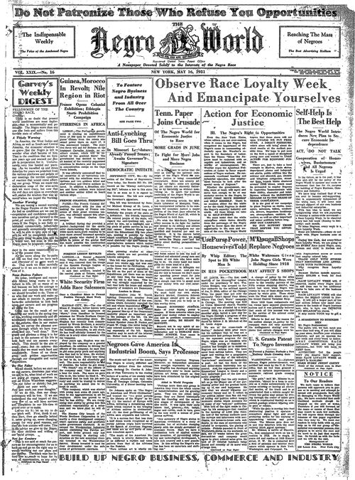 Front page, May 16, 1931