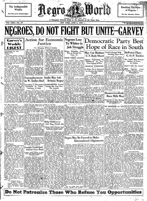 Front page, June 6, 1931