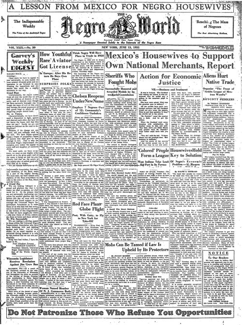 Front page, June 13, 1931