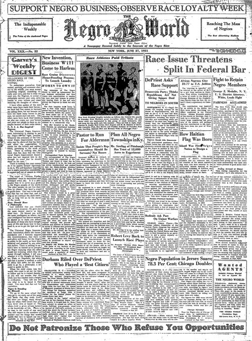 Front page, June 27, 1931