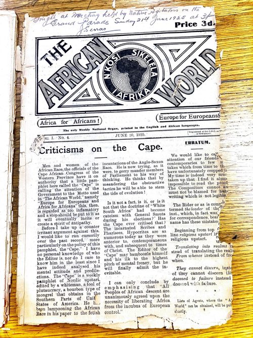 Front page, June 20, 1925